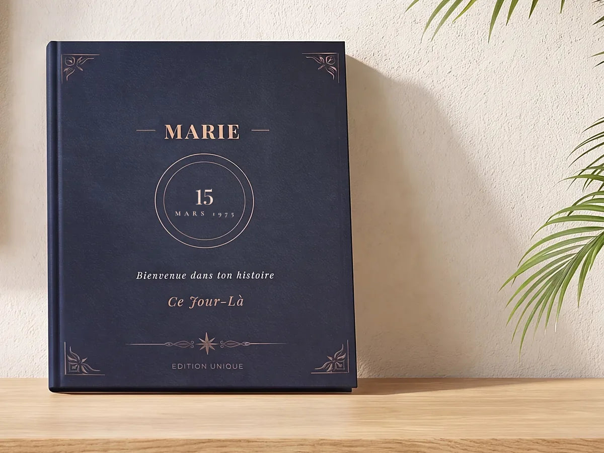 Le livre Ce Jour-Là en Édition Prestige, couverture rigide à son prénom