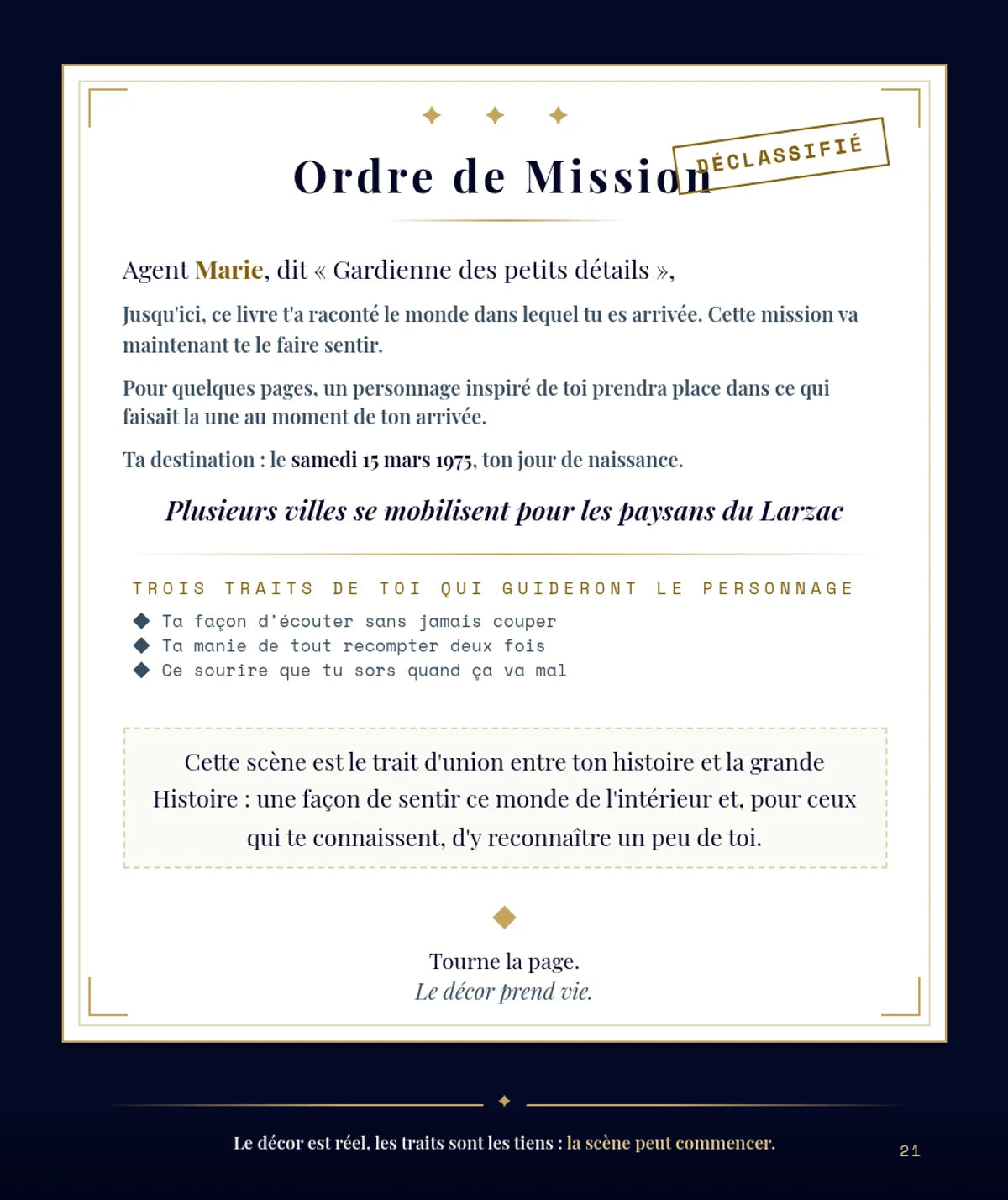 Ordre de mission personnalisé