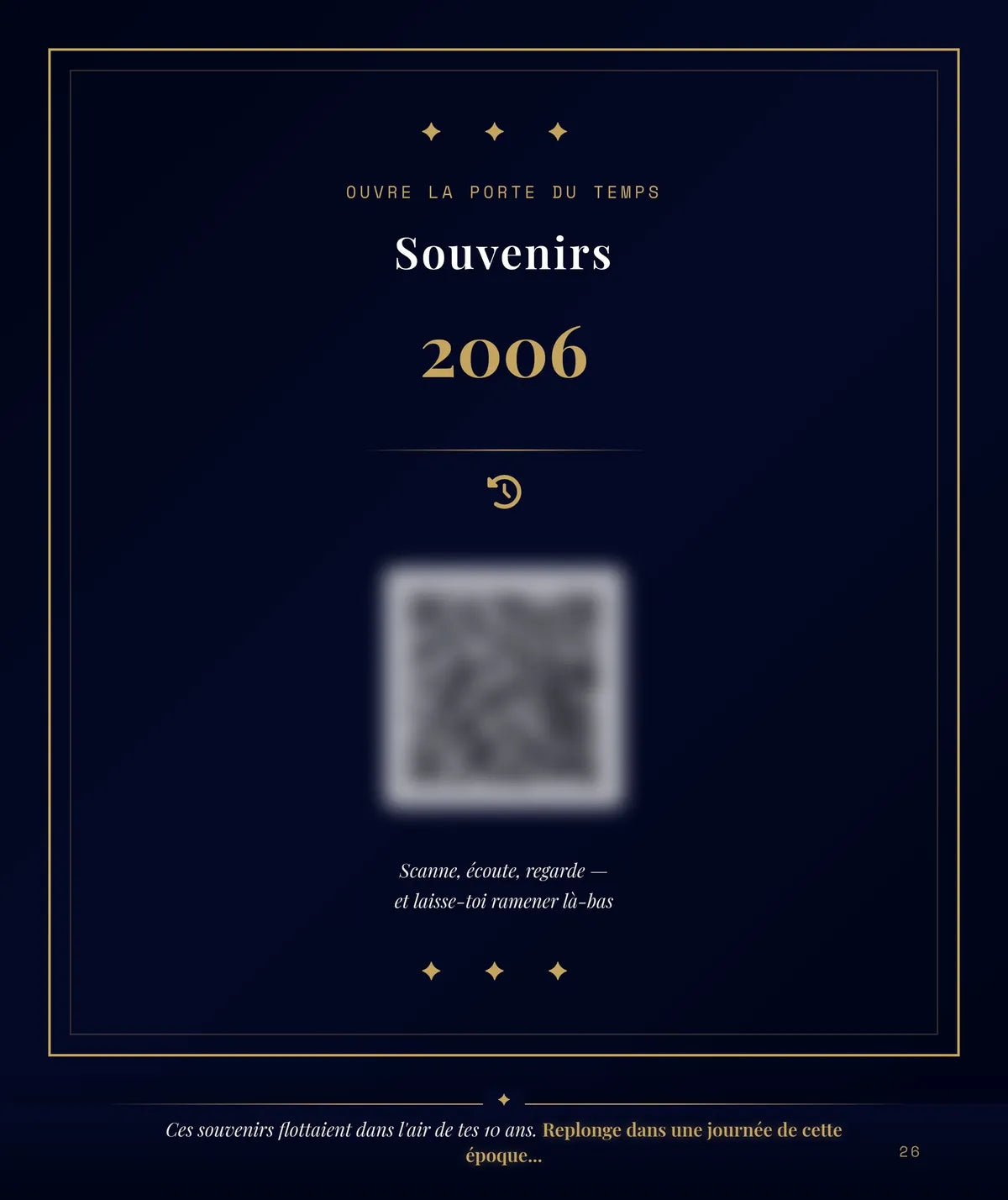 QR Code Souvenir — ouvre la porte du temps